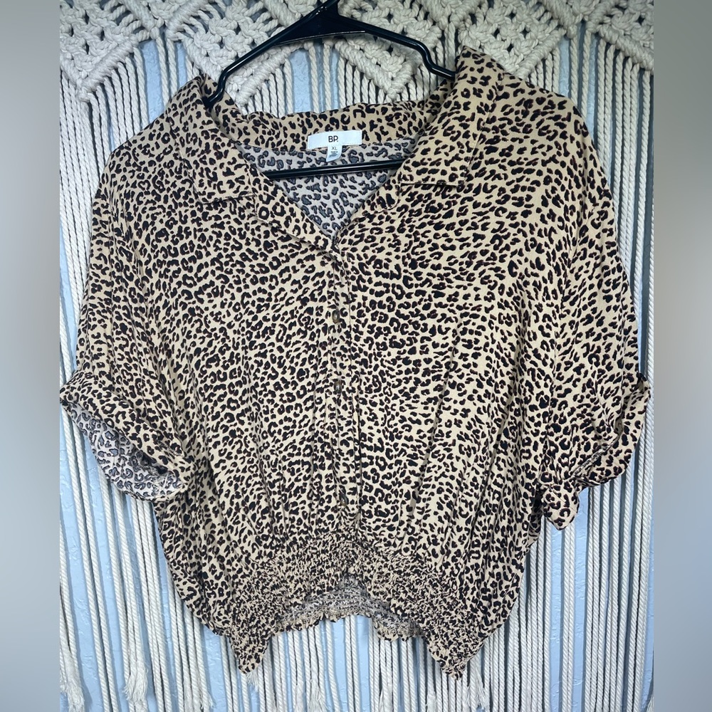 Brass Plum Leopard Print Crop